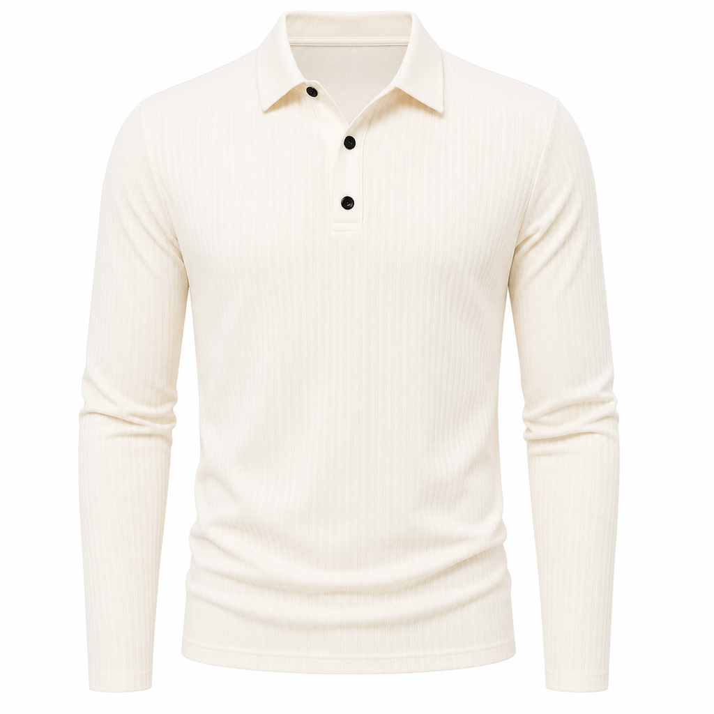 Men’s Long Sleeve Smart Casual Polo Shirt