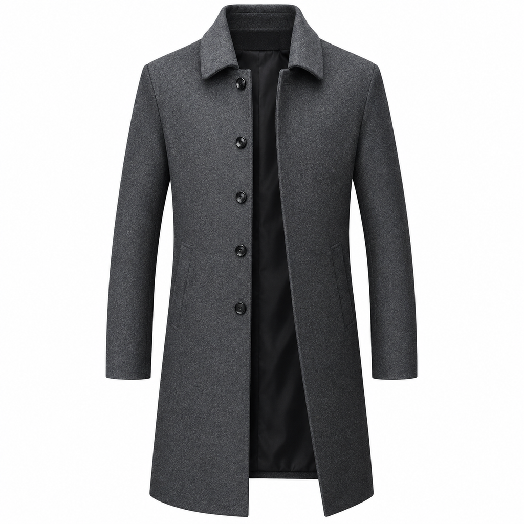 Cashmere Blend Mid-Length Coat