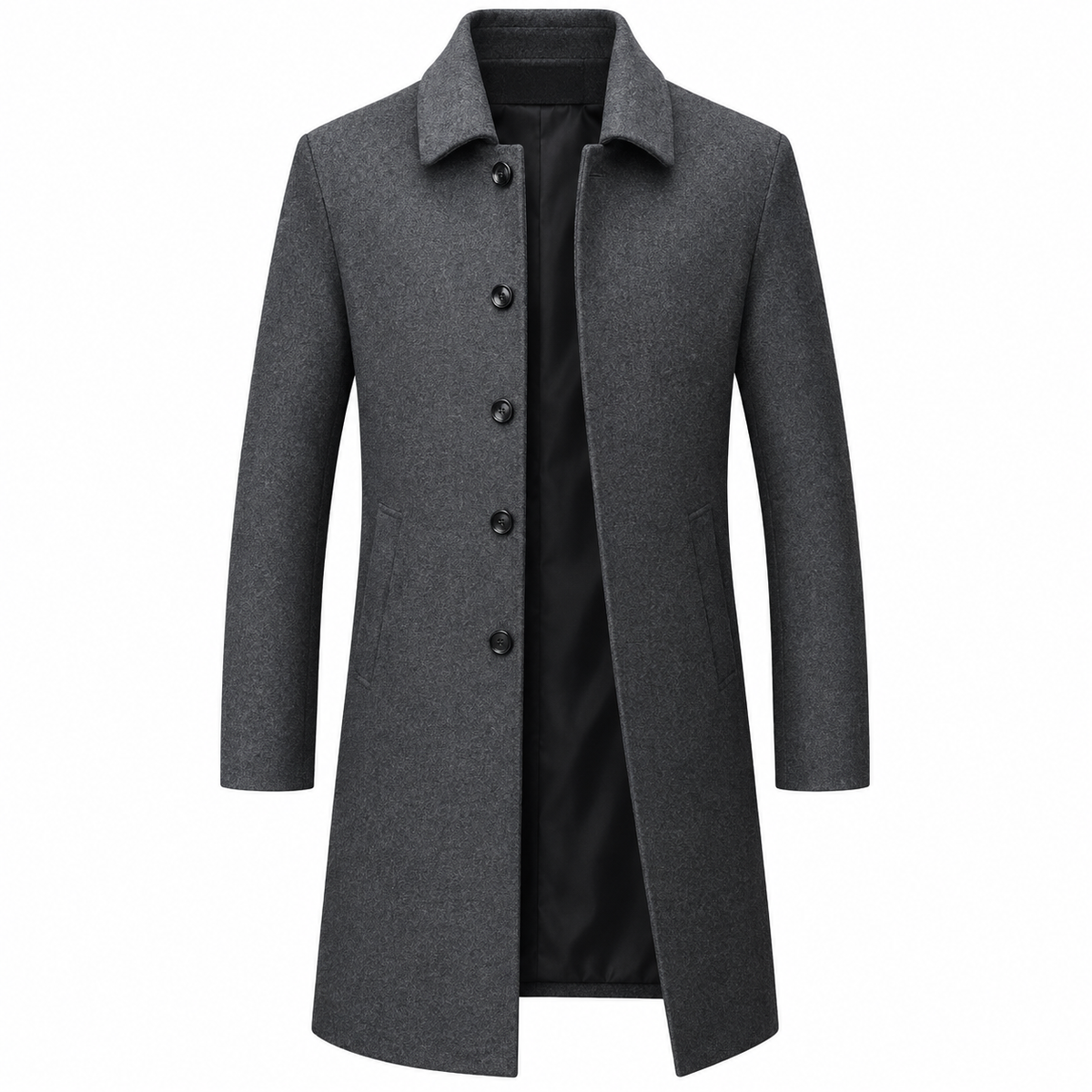 Cashmere Blend Mid-Length Coat