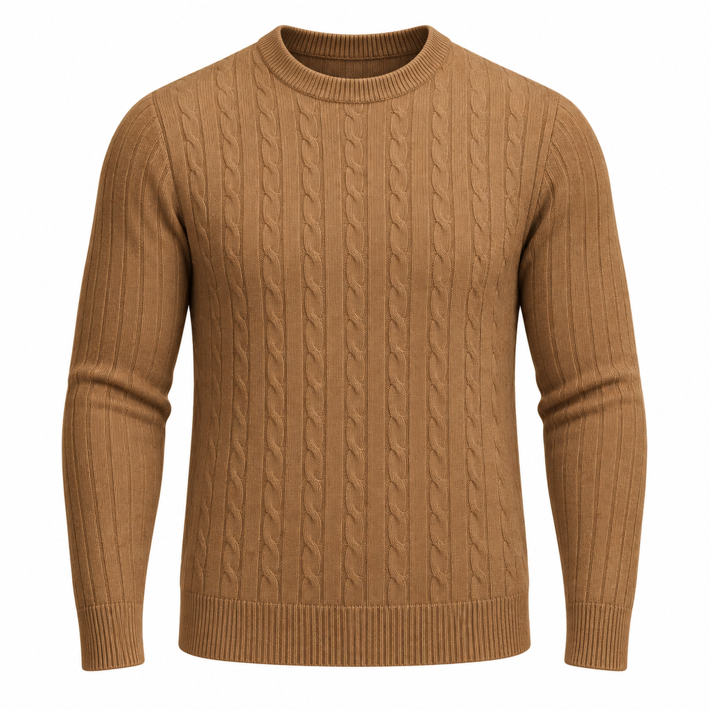 Men’s Cable Knit Crewneck Sweater