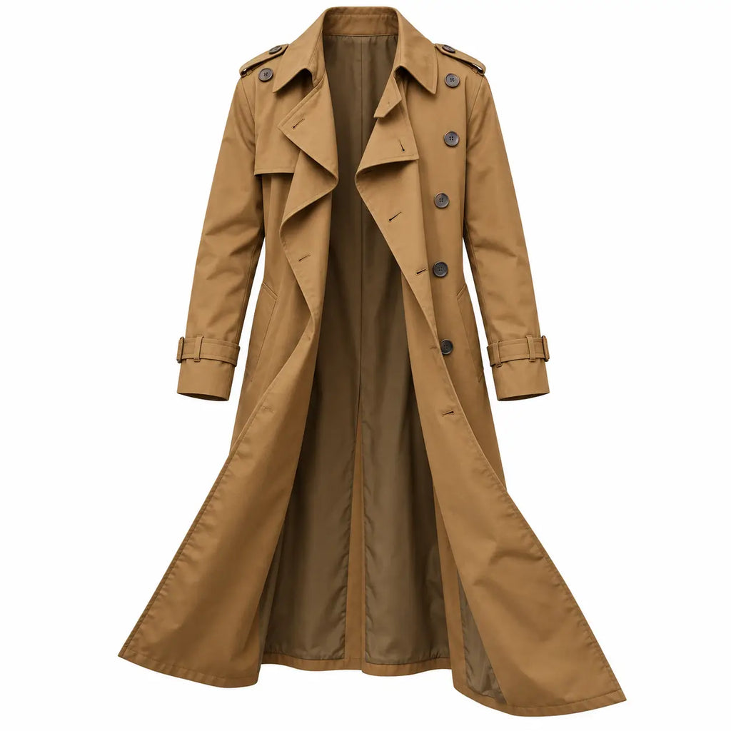 British Style Long Trench Coat